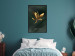 Wall Poster Shimmering Plant - Flower on a Green Silky Background 148890 additionalThumb 15