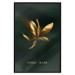 Wall Poster Shimmering Plant - Flower on a Green Silky Background 148890 additionalThumb 22