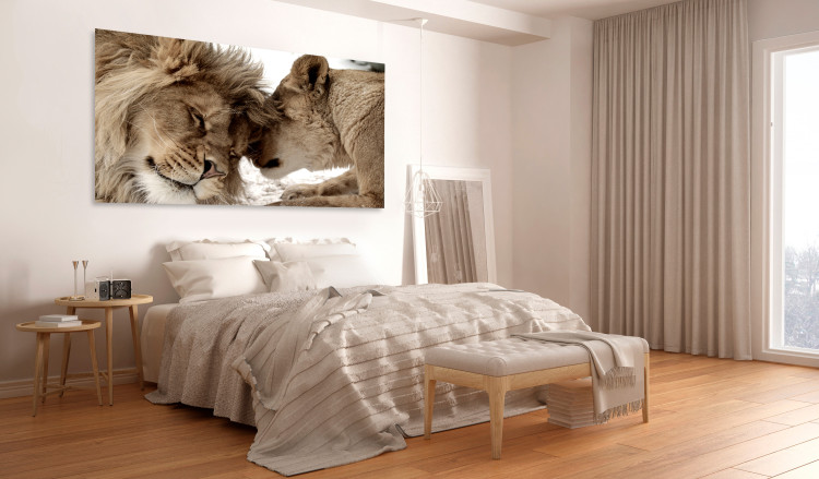 Large canvas print Lion Couple II [Large Format] 150790 additionalImage 5