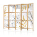 Room Divider Spring Abstraction - Leaves and Flowers With Gold Elements II [Room Dividers] 150990 additionalThumb 5