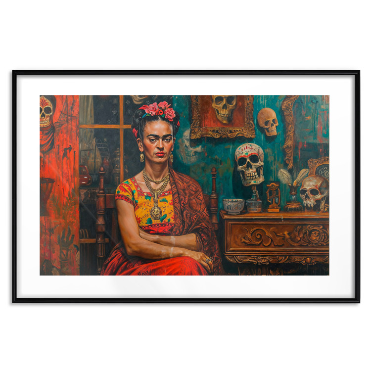 Poster Frida in a Room - A Composition With the Artist Sitting Among Skulls 152190 additionalImage 25