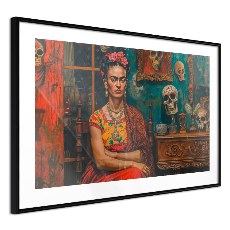 Poster Frida in a Room - A Composition With the Artist Sitting Among Skulls 152190 additionalImage 7