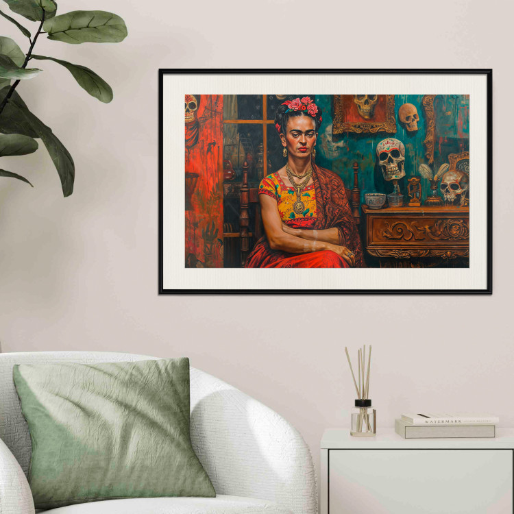 Poster Frida in a Room - A Composition With the Artist Sitting Among Skulls 152190 additionalImage 6