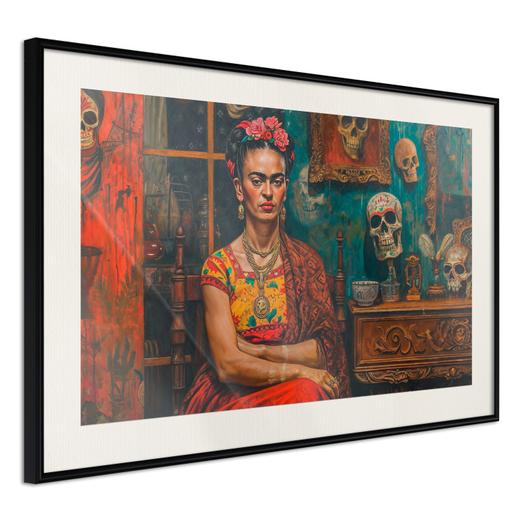 Poster Frida in a Room - A Composition With the Artist Sitting Among Skulls 152190 additionalImage 10