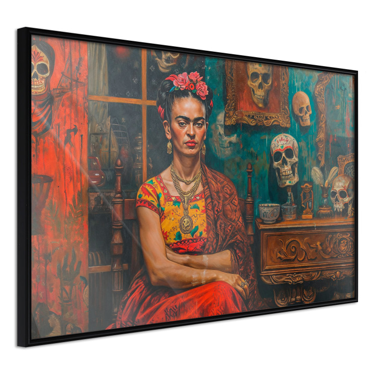 Poster Frida in a Room - A Composition With the Artist Sitting Among Skulls 152190 additionalImage 5