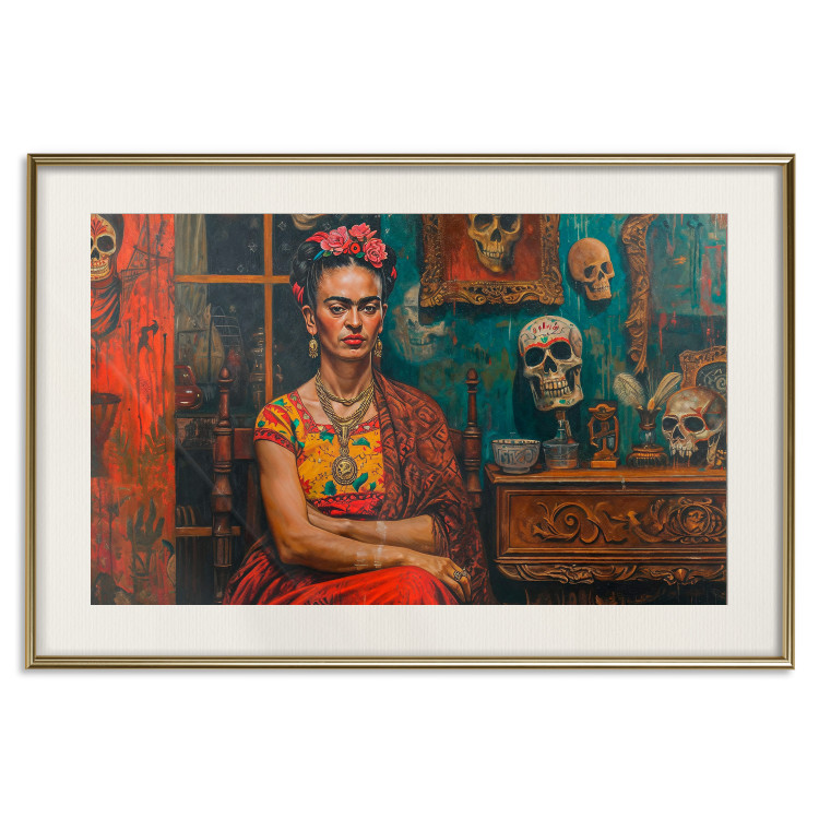 Poster Frida in a Room - A Composition With the Artist Sitting Among Skulls 152190 additionalImage 26
