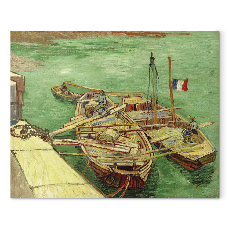 Reproduction Painting Barges on the River Rhone 156790