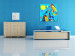 Canvas Holiday (1-piece) - colorful abstraction with patterns on a blue background 46690 additionalThumb 2