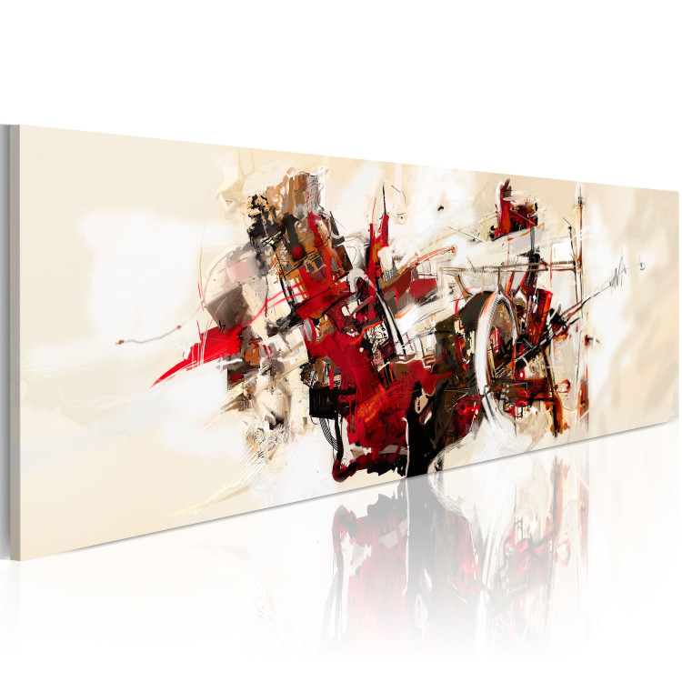 Canvas Print Beige Pandemonium (1-piece) - artistic abstract landscape 46790 additionalImage 2