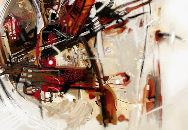 Canvas Print Beige Pandemonium (1-piece) - artistic abstract landscape 46790 additionalImage 5