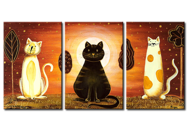 Canvas Mysterious cats 48890
