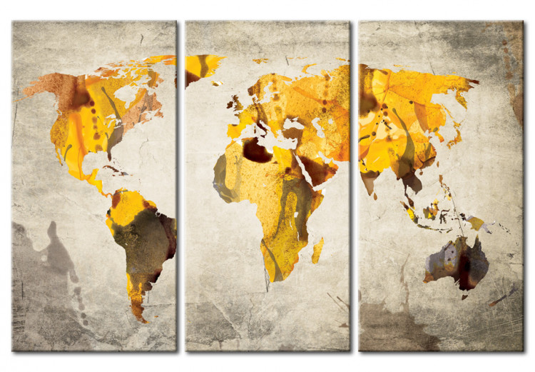 Canvas Art Print Sunny continents - triptych 55390