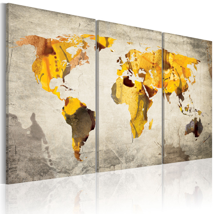 Canvas Art Print Sunny continents - triptych 55390 additionalImage 2