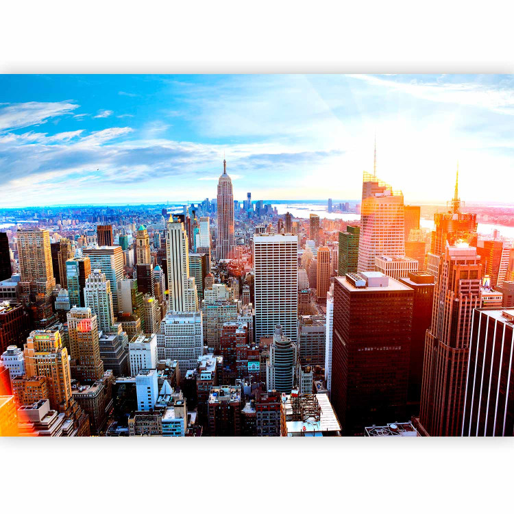Wall Mural New York USA - architecture at sunrise in saturated colours 98590 additionalImage 5