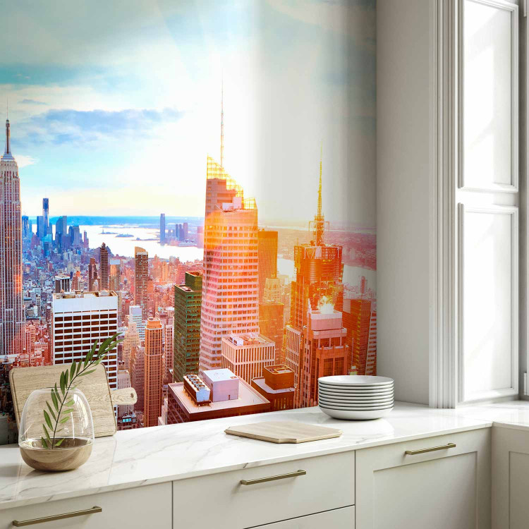 Wall Mural New York USA - architecture at sunrise in saturated colours 98590 additionalImage 7