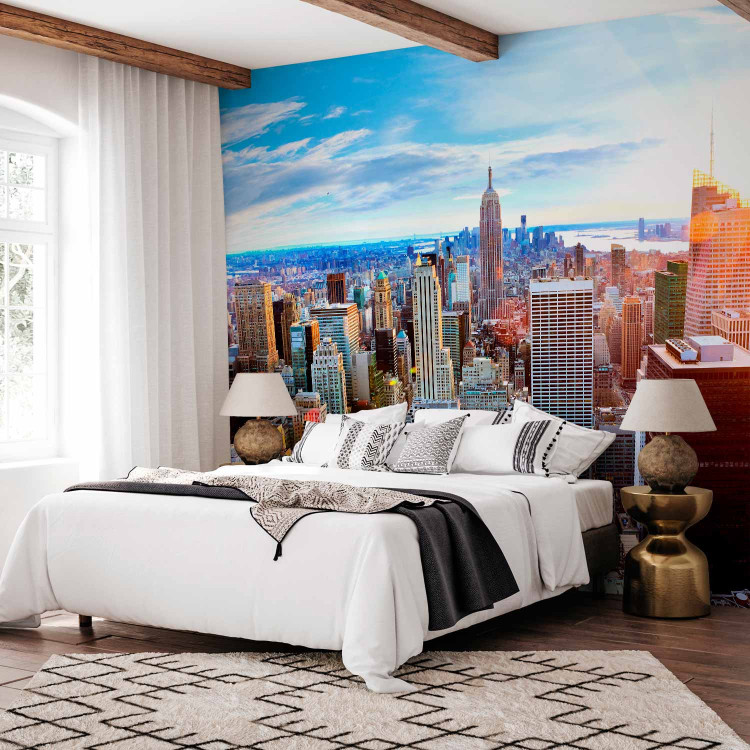 Wall Mural New York USA - architecture at sunrise in saturated colours 98590 additionalImage 2