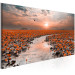 Canvas Lily Path (1-part) Wide - Lilies against Sunset 107301 additionalThumb 2