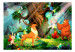 Photo Wallpaper Teddy bear and friends - animals of the forest among trees in a children's glade 108101 additionalThumb 1