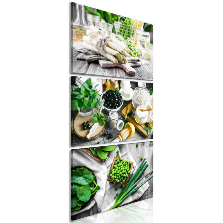 Canvas Print Green Kitchen (3 Parts) 113901 additionalImage 2