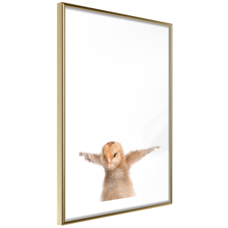 Wall Poster Chick - composition for children with a young bird spreading its wings 114401 additionalImage 6