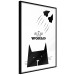 Wall Poster The ruler of the world - black and white composition with a cat and texts 114801 additionalThumb 2