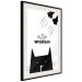 Wall Poster The ruler of the world - black and white composition with a cat and texts 114801 additionalThumb 3