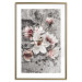 Wall Poster Magnolias - composition with a textured surface with light pink flowers 115201 additionalThumb 14