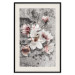 Wall Poster Magnolias - composition with a textured surface with light pink flowers 115201 additionalThumb 18