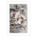 Wall Poster Magnolias - composition with a textured surface with light pink flowers 115201 additionalThumb 19