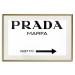 Poster Prada Marfa - black and white simple composition with texts and an arrow 116801 additionalThumb 19