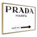 Poster Prada Marfa - black and white simple composition with texts and an arrow 116801 additionalThumb 14