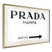 Poster Prada Marfa - black and white simple composition with texts and an arrow 116801 additionalThumb 2
