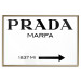 Poster Prada Marfa - black and white simple composition with texts and an arrow 116801 additionalThumb 20