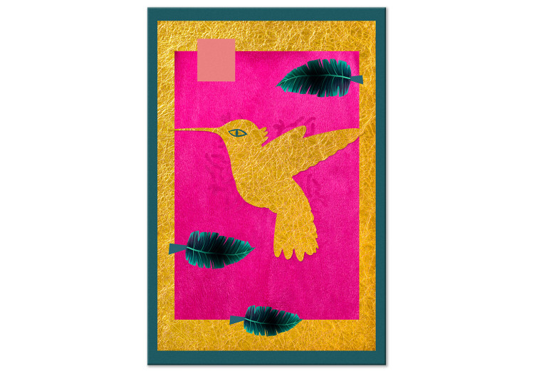 Canvas Art Print Golden Hummingbird (1 Part) Vertical 116901