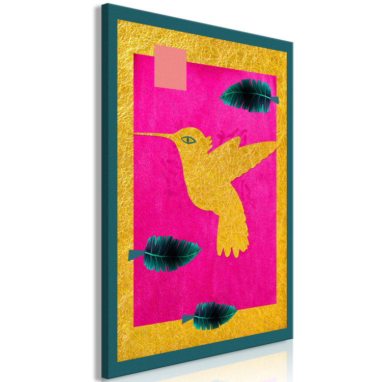 Canvas Art Print Golden Hummingbird (1 Part) Vertical 116901 additionalImage 2