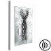 Canvas Art Print Deer in Glamour Light (1-part) - Blend of White and Gray 117001 additionalThumb 6