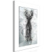 Canvas Art Print Deer in Glamour Light (1-part) - Blend of White and Gray 117001 additionalThumb 2