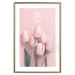 Wall Poster Six Tulips - pink spring flowers and inscriptions on a pastel background 117901 additionalThumb 16