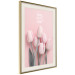 Wall Poster Six Tulips - pink spring flowers and inscriptions on a pastel background 117901 additionalThumb 2