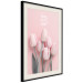 Wall Poster Six Tulips - pink spring flowers and inscriptions on a pastel background 117901 additionalThumb 3
