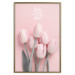 Wall Poster Six Tulips - pink spring flowers and inscriptions on a pastel background 117901 additionalThumb 20