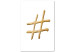 Canvas Print Golden Hashtag (1 Part) Vertical 118301