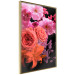 Poster Spring Breeze - botanical composition with pink flowers on a black background 118401 additionalThumb 14