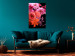 Poster Spring Breeze - botanical composition with pink flowers on a black background 118401 additionalThumb 25