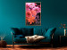 Poster Spring Breeze - botanical composition with pink flowers on a black background 118401 additionalThumb 7