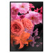 Poster Spring Breeze - botanical composition with pink flowers on a black background 118401 additionalThumb 21