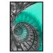 Wall Poster Twisted Stairs - abstraction with architecture in turquoise-gray tones 118501 additionalThumb 17