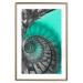 Wall Poster Twisted Stairs - abstraction with architecture in turquoise-gray tones 118501 additionalThumb 16