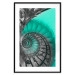 Wall Poster Twisted Stairs - abstraction with architecture in turquoise-gray tones 118501 additionalThumb 20