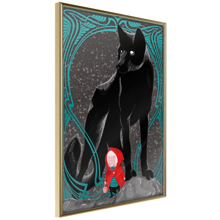 Wall Poster Little Red Riding Hood - fantasy with a girl in a cloak and a wolf in the background 118701 additionalImage 13